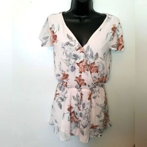 One Clothing light pink floral romper